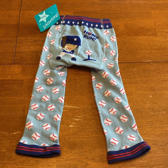 Huggalugs Kids Baby Size 6-12 Month Set of Two Knit Crawling Pants Dog Baseball - Picture 3 of 10